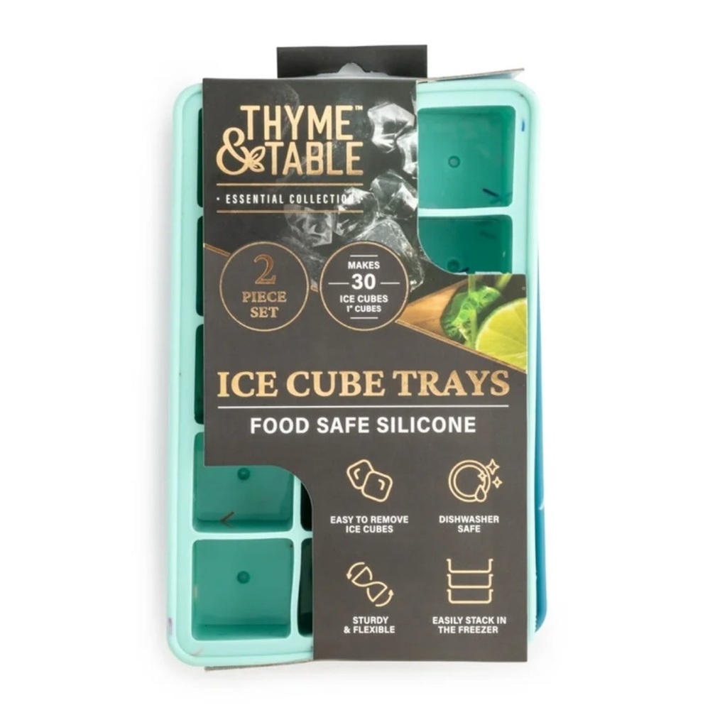Silicone Ice Cube Tray Set, 2-Piece (Brand New, Unopened)